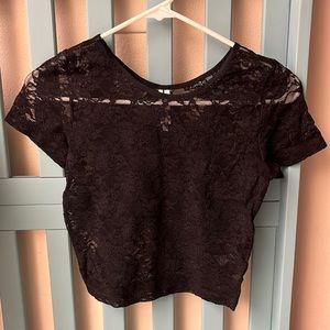 Small lace black forever 21 crop top